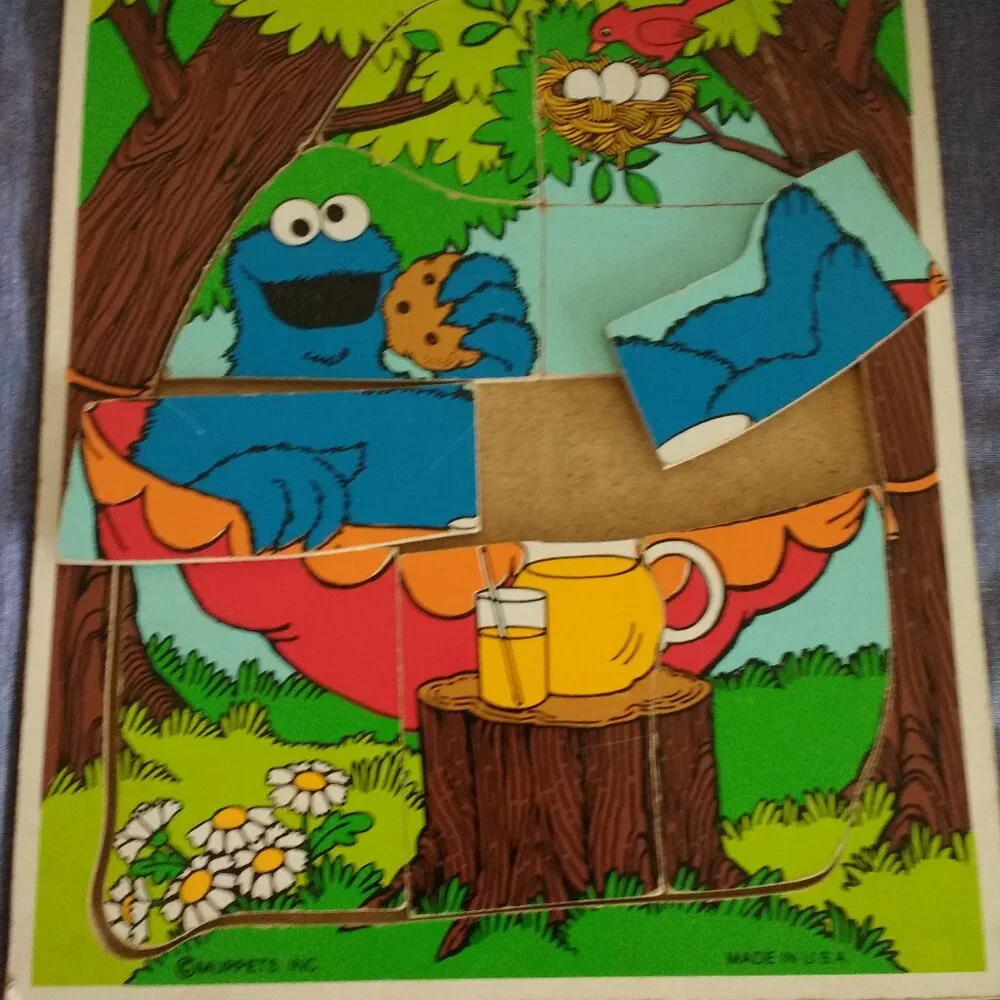 Playskool Puzzle Cookie Monster, Majesty & Spike Dragon, Gonzo, Furrball Sweetie